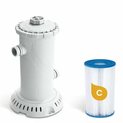 Каркасный бассейн 396х132см, 13785л, фил.-насос 3000л/ч, лестн, тент, подст, наб.д./чистки, скиммер