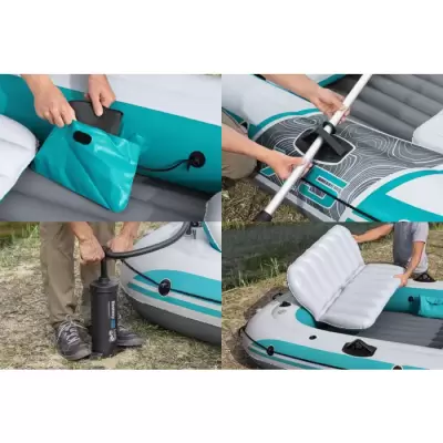 Надувная лодка "Adventure Elite X5 Raft Set" 364х166см, вёсла 62064, насос 62086,  до 600кг