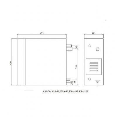 Парогенератор Coasts KSA-120 12 кВт 380v с выносным пультом