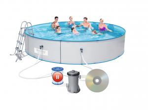 Стальной бассейн Hydrium Splasher Pool Set 460х90 см, 14110 л с фил.-насос 2006л/ч и лест.